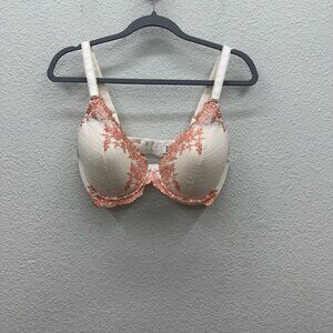 Wacoal Embrace Lace Plunge Underwire Adjustable Strap Bra 853291 Womens sz 36DD